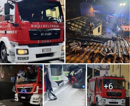 L'Aquila: le immagini dell'incendio