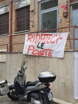 Cupello: uno striscione di protesta
