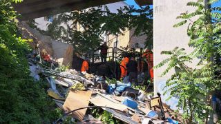 La discarica abusiva eliminata sotto il Viadotto Histonium