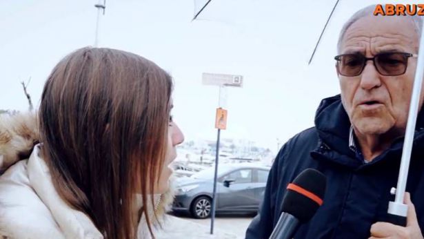 Una immagine dell'intervista ad Amicone