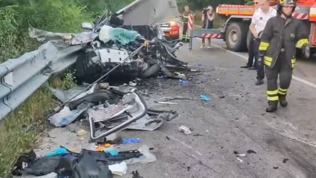 Una immagine del drammatico incidente