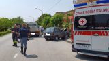 Una immagine dell'incidente di Sant'Eusanio del Sangro