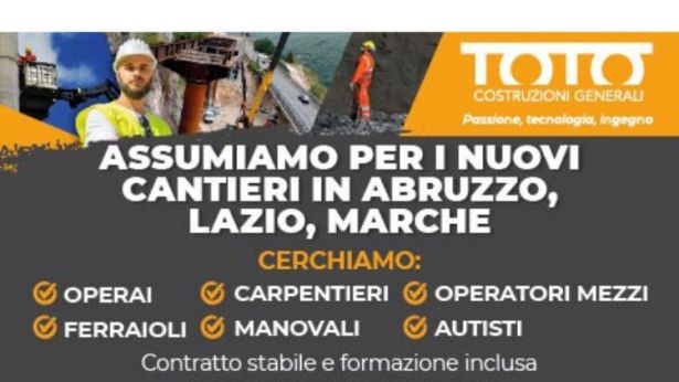 Possibilità di lavoro nel Gruppo Toto