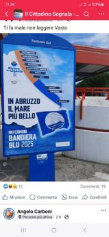 Uno dei cartelli pubblicitari che si incontrano sulla A/14