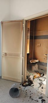 Lanciano: i danni arrecati all'interno dell'Ospedale Renzetti