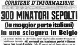 La tragedia di Marcinelle su un giornale dell'epoca