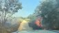Fuoco lungo la strada che porta a Mottagrossa