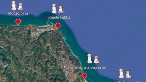 Le quattro località della costa di Vasto