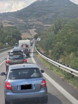 Traffico sulla Trignina