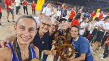 La gioia di Caterina De Marinis, delle atlete e dello staff azzurro