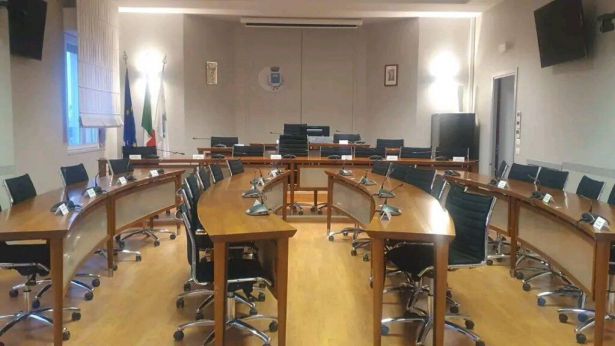 L'aula consiliare del Comune di San Salvo