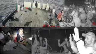Le immagini giunte dalle imbarcazioni della Flotilla