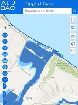 Una planimetria dell'area interessata