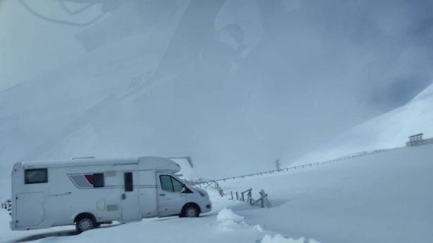 Il camper individuato a Campo imperatore