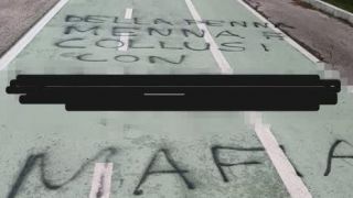 Vasto: scritte sulla pista ciclabile