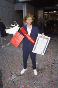 Il neo dottore Matteo Stivaletta