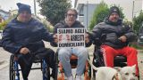 La protesta di alcuni disabili