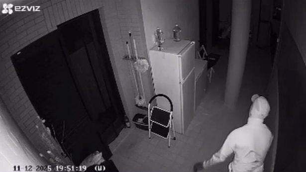 Un ladro all'interno di un'abitazione