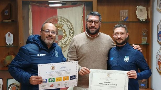 L'assessore Carlo Della Penna con Morelli e Travaglini