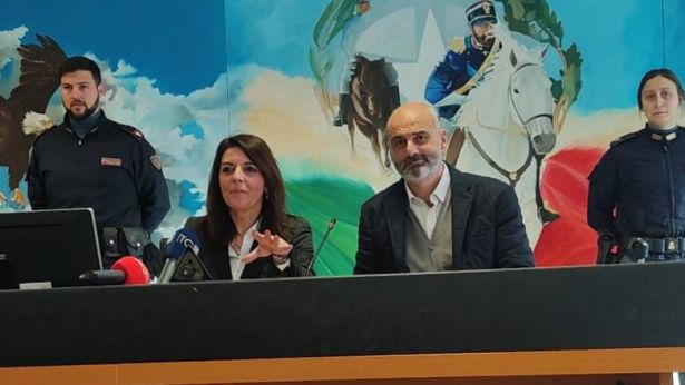 L'Aquila: conferenza stampa della Polizia di Stato