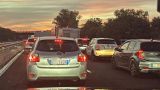 Lunghe code si auto lungo l'A/14 Adratica
