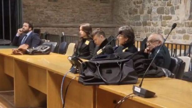 I familiari di Andrea Prospero oggi in aula a Perugia