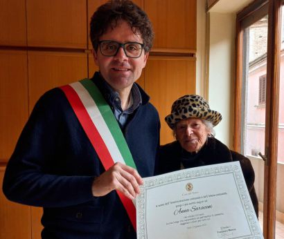 La signora Saraceni ricevuta in Comune