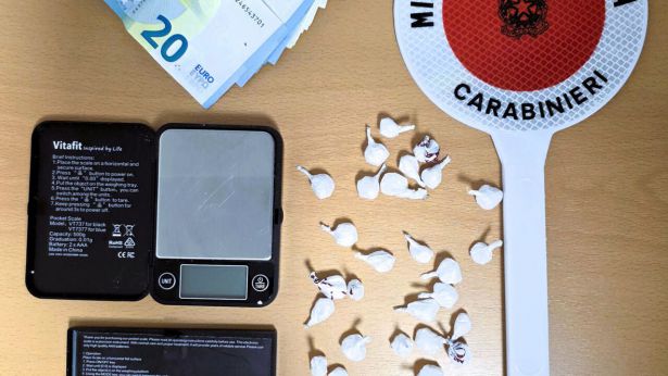 La droga sequestrata dai Cc