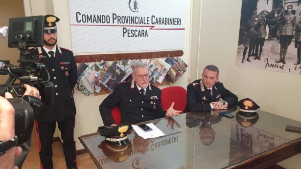 La conferenza dei Carabinieri a Pescara