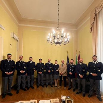 I nuovi agenti con il Questore di Chieti