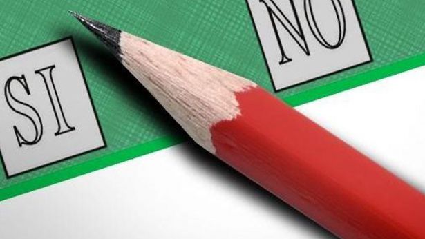 La scheda elettorale per il referendum sulla Magistratura