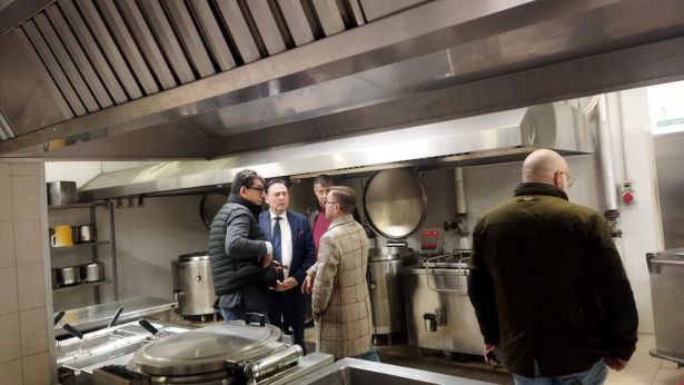 Sopralluogo di Palmieri e dei tecnici nelle cucine dell'Ospedale di Lanciano