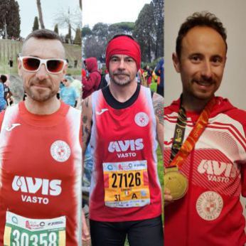 I tre atleti della Podistica Vasto