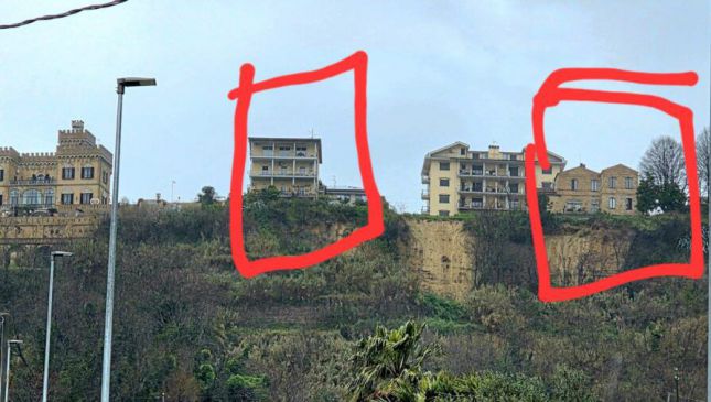 Vasto: gli smottamenti lungo il costone di San Michele