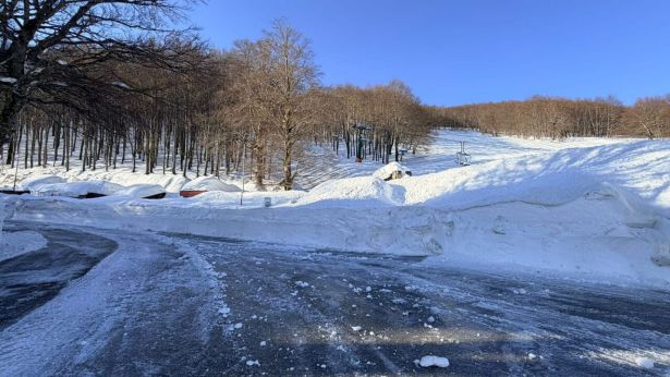 La strada che sale verso Passolanciano