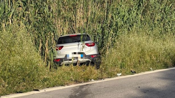 Il Suv finito in un canneto