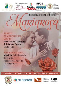 Locandina operetta "Mariarosa"