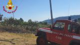 Il terreno dove si è sviluppato l'incendio