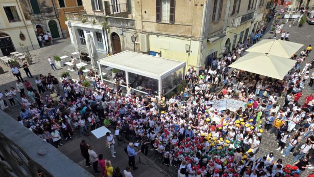 Vasto: una visione dall'alto di Piazza Pudente