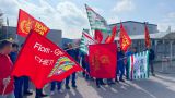 Una precedente protesta nello stabilimento di Lanciano
