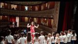 I bambini sul palco del Teatro Rossetti