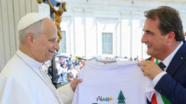 Alessio Monaco con Papa Leone XIV°