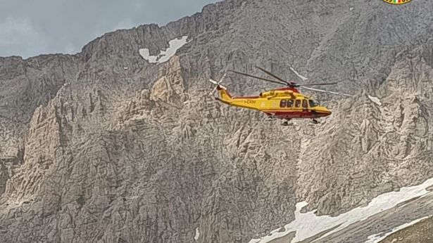 Corno Grande: intervento del Soccorso Alpino