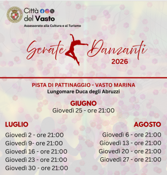 Locandina serate danzanti a Vasto Marina