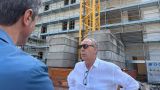 Il Sindaco Giovanni Legnini nel cantiere