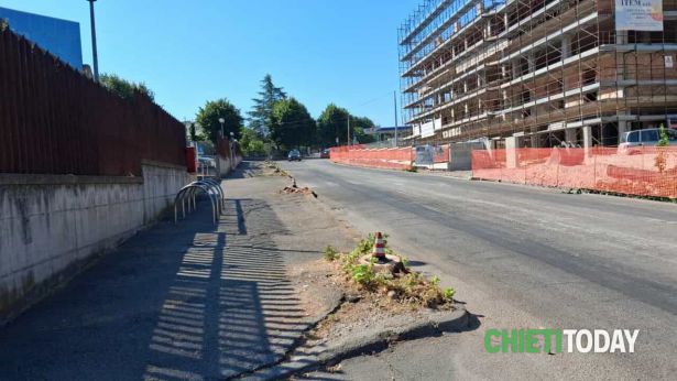 Lanciano: via Rosato dove sono stati abbattuti i tigli Foto di ChietiToday
