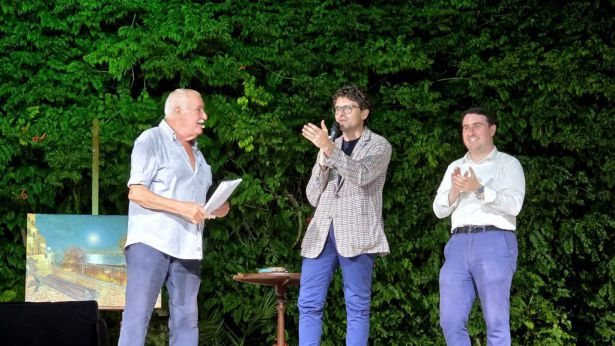 Antonio Muratore con il Sindaco Menna e l'assessore Della Gatta