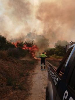 Casalbordino: incendio in contrada Vidorni