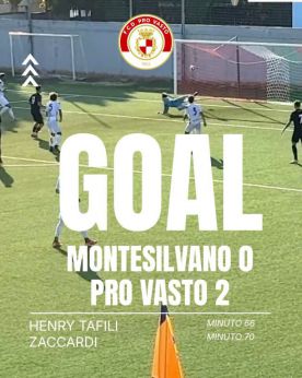 Montesilvano - Pro Vasto 0 a 2