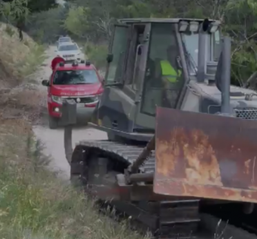 I mezzi in azione sul Morrone